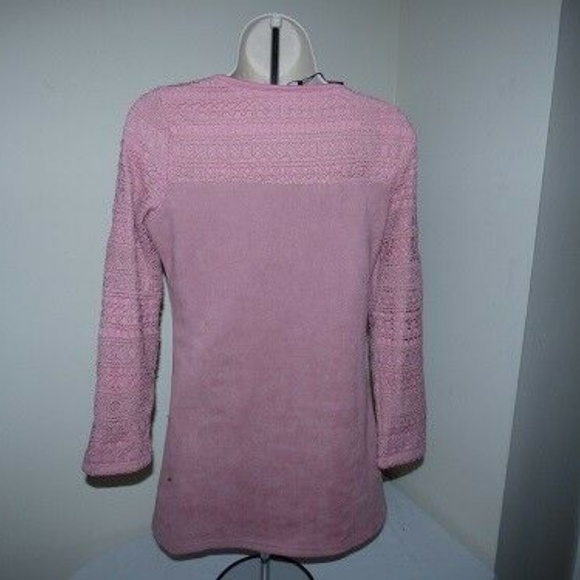 Kin Yu Pink Long sleeves Faux Suede dress/Top - Picture 4 of 5